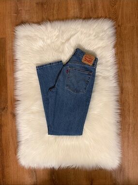 Levi's Medium Blue Straight-Leg Denim Jeans - Size 25